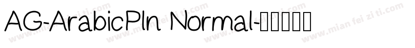 AG-ArabicPln Normal字体转换